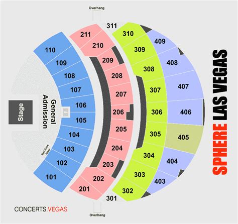 sphere seating chart and view.